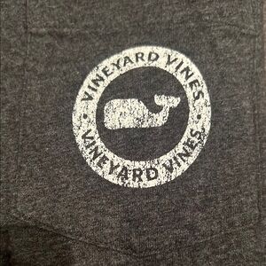 Mens VV long sleeve charcoal gray t-shirt Small